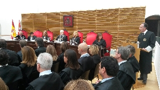 El presidente de la Audiencia de Burgos durante su discurso